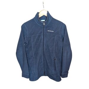 Columbia Jacket Women’s Large Navy Blue Full Zip Fleece Outdoor Athleisure